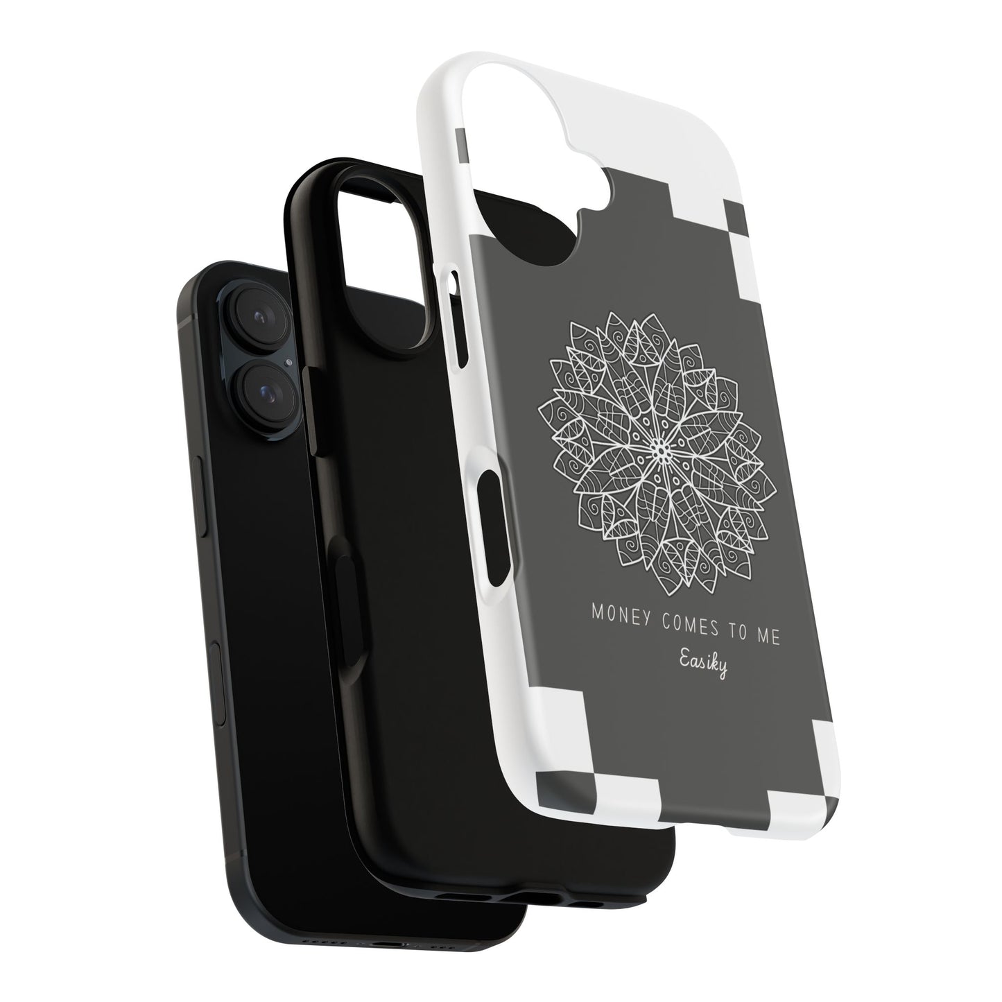 Mandala Design Phone Case - 'Money Comes to Me' - Stylish & Durable Protection